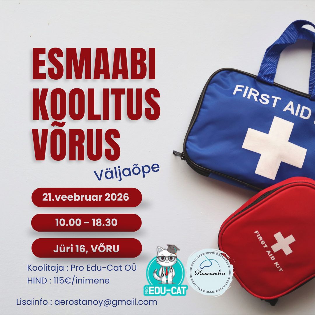 Esmaabi koolitus Võrus 21.02.2026 VÄLJAÕPE