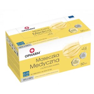 Opharm Medical Mask, kollased, 50 tk